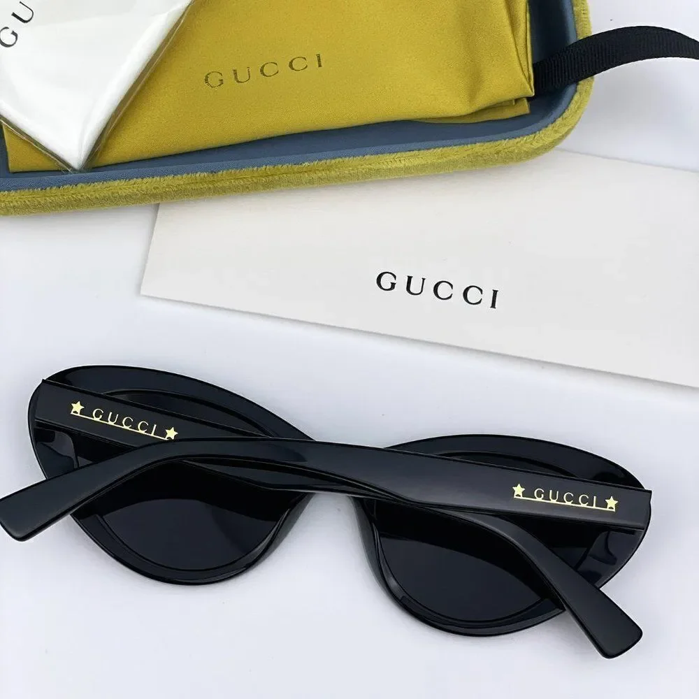 NEW Gucci GG1170S 001 Black Grey Cat Eye Women Sunglasses